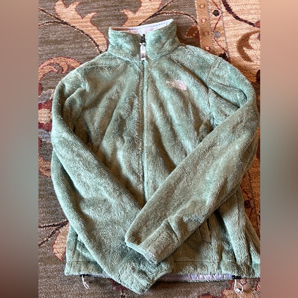 Green North Face Fleece Jacket